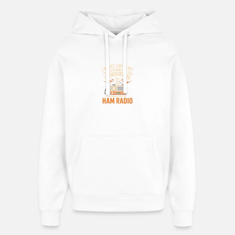 Conception de radioamateurs - Sweat à capuche unisexe Stanley/Stella Oversized - blanc