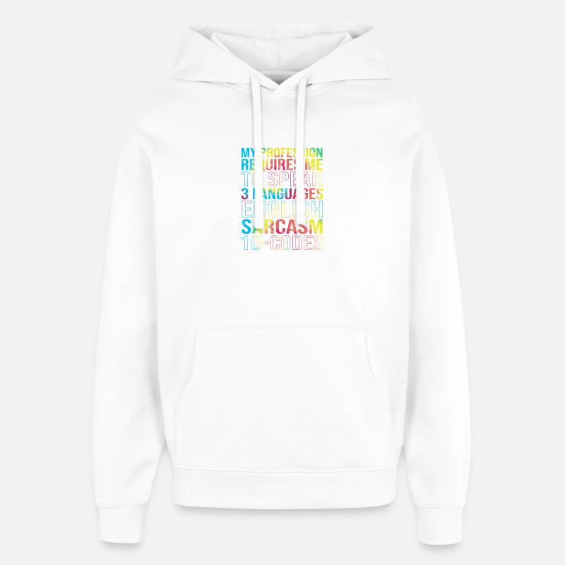 Codeur médical - Sweat à capuche unisexe Stanley/Stella Oversized - blanc