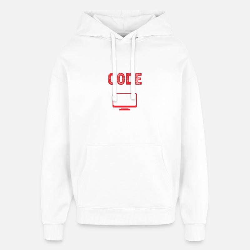 Codeur médical - Sweat à capuche unisexe Stanley/Stella Oversized - blanc