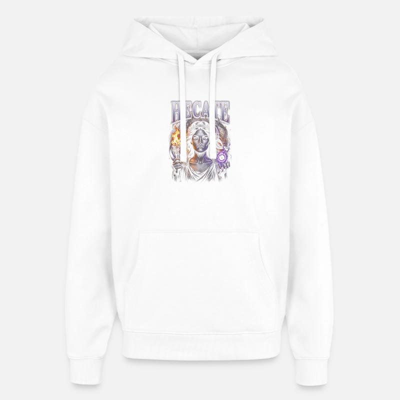 Hécate Magie du Feu Gothique - Sweat à capuche unisexe Stanley/Stella Oversized - blanc