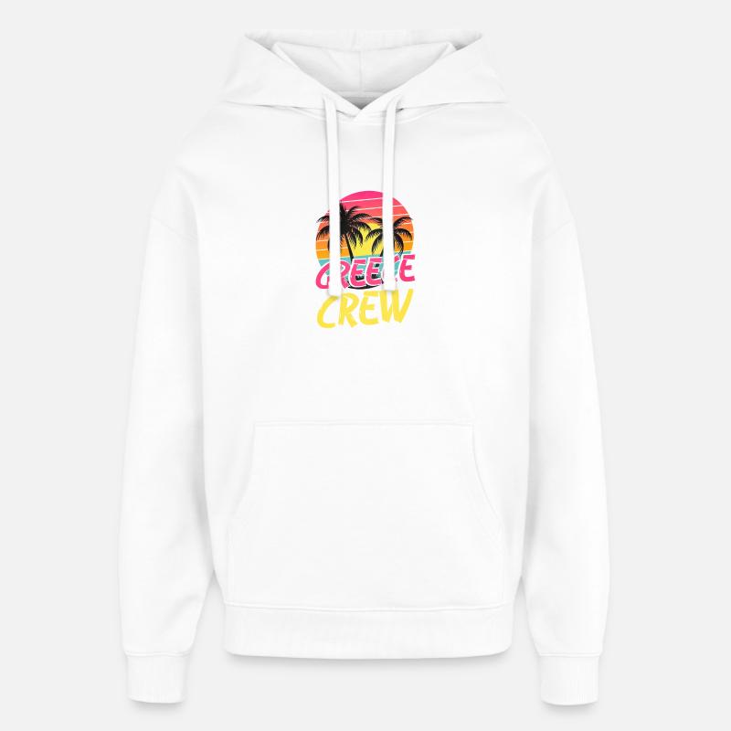 Équipage Grèce - Sweat à capuche unisexe Stanley/Stella Oversized - blanc