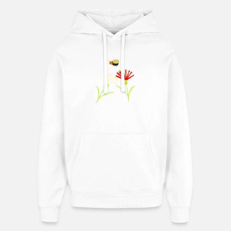 Fleur d’abeille Fleurs Enfants Insectes - Sweat à capuche unisexe Stanley/Stella Oversized - blanc