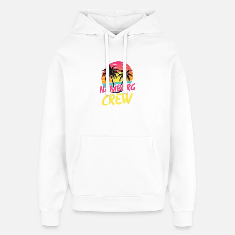 Équipage de Hambourg - Sweat à capuche unisexe Stanley/Stella Oversized - blanc