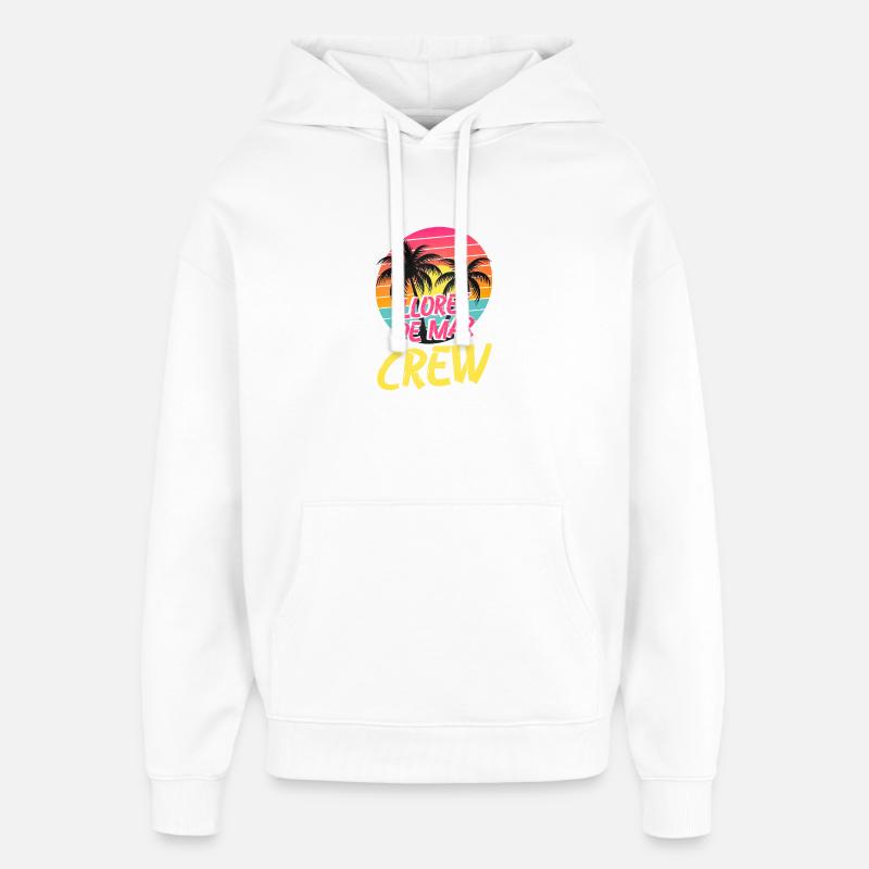 Équipage Lloret De Mar - Sweat à capuche unisexe Stanley/Stella Oversized - blanc