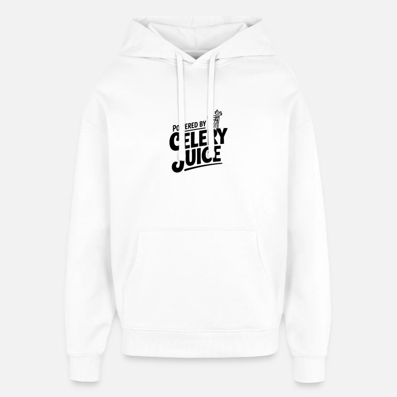 Alimenté par du jus de céleri - Sweat à capuche unisexe Stanley/Stella Oversized - blanc