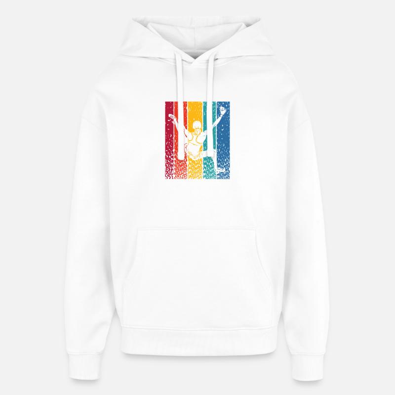 Bloc de bloc de Boulderer - Sweat à capuche unisexe Stanley/Stella Oversized - blanc