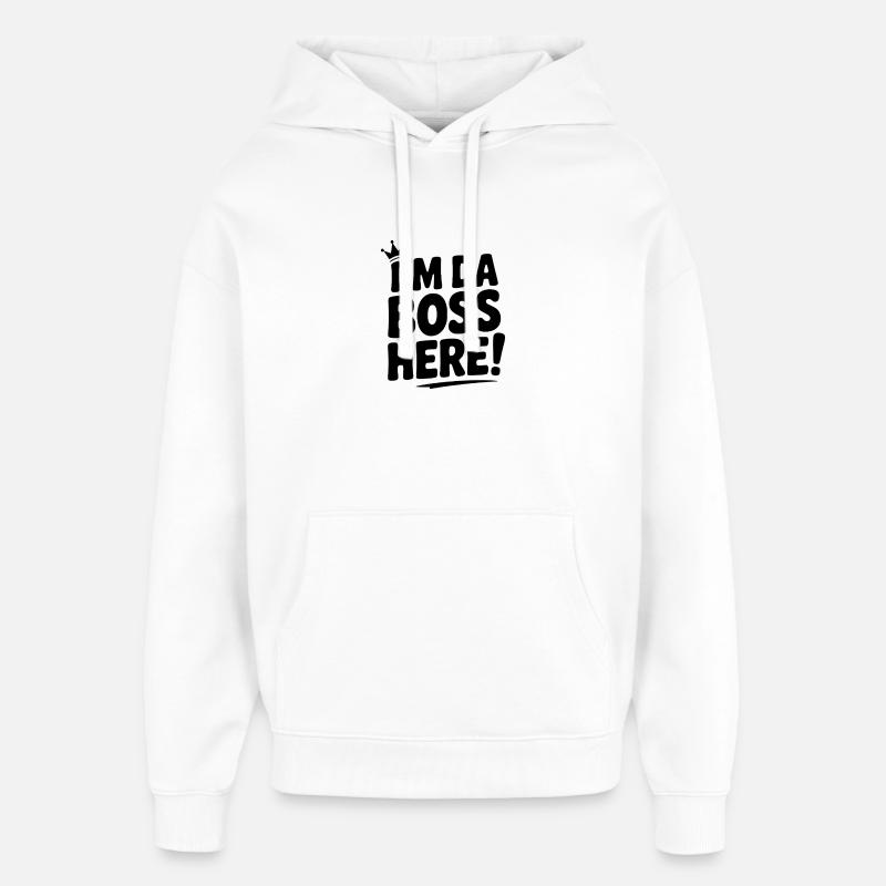 Je suis là ! - Sweat à capuche unisexe Stanley/Stella Oversized - blanc