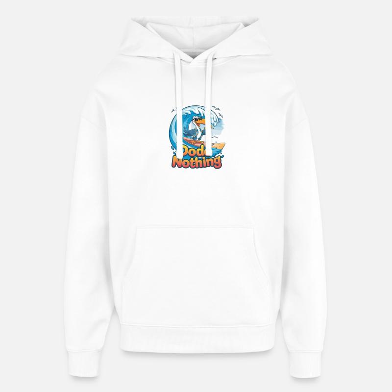 Dodo Surfer sur une vague tropicale - Sweat à capuche unisexe Stanley/Stella Oversized - blanc