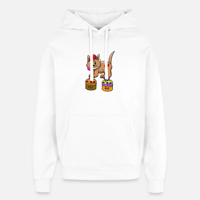 Sucette à snacks pour chats - Sweat à capuche unisexe Stanley/Stella Oversized - blanc