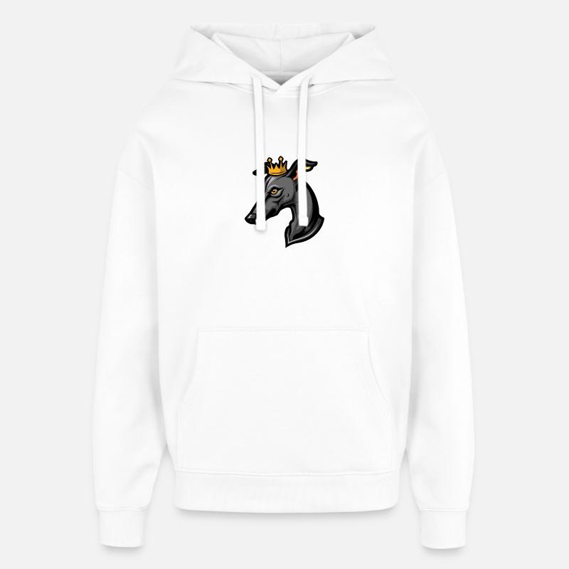 Couronne de chien lévrier - Sweat à capuche unisexe Stanley/Stella Oversized - blanc