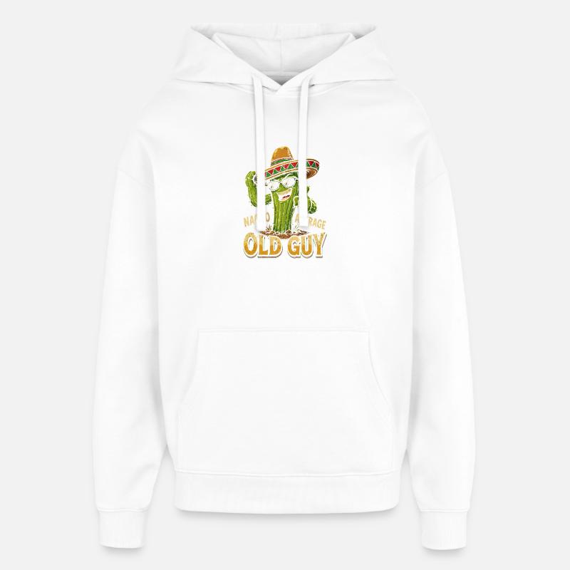 Vieux Cactus Non Moyen - Sweat à capuche unisexe Stanley/Stella Oversized - blanc