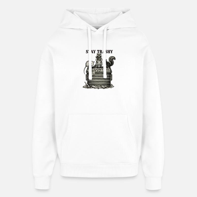 Reste Raton laveur Opossum Skunk - Sweat à capuche unisexe Stanley/Stella Oversized - blanc