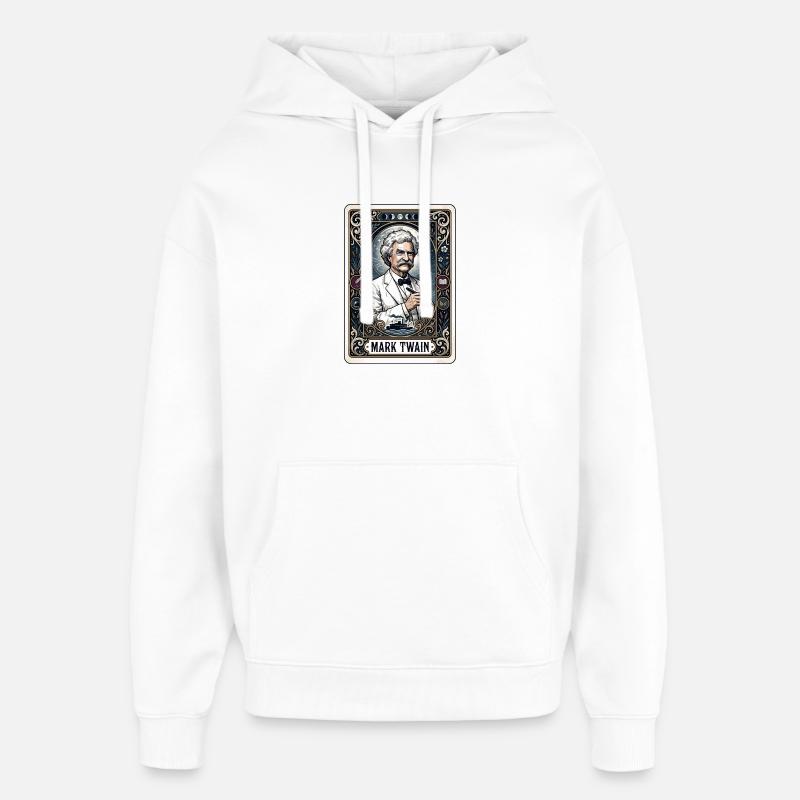 Carte de tarot par Mark Twain - Sweat à capuche unisexe Stanley/Stella Oversized - blanc