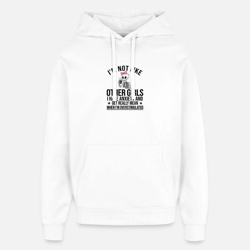 Fille Squelette du Café - Sweat à capuche unisexe Stanley/Stella Oversized - blanc