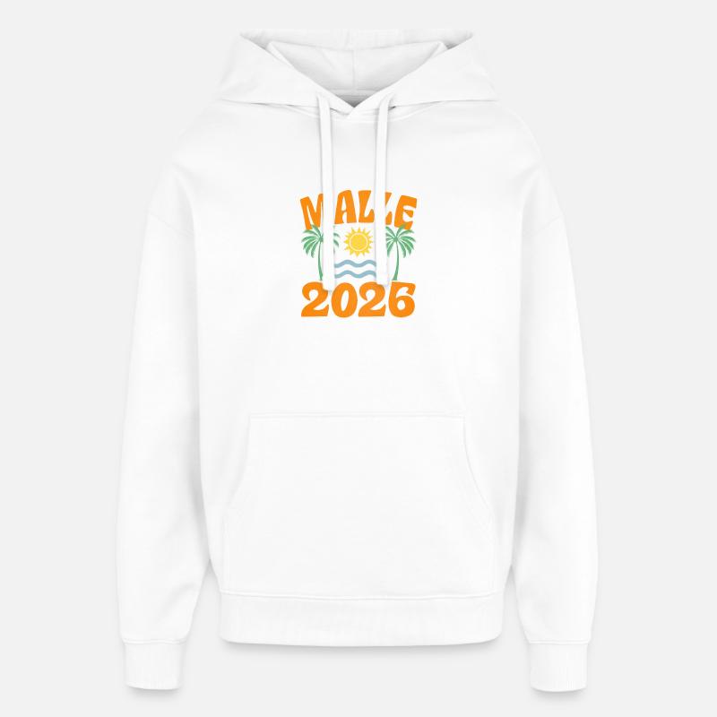 Malle 2026 - Sweat à capuche unisexe Stanley/Stella Oversized - blanc