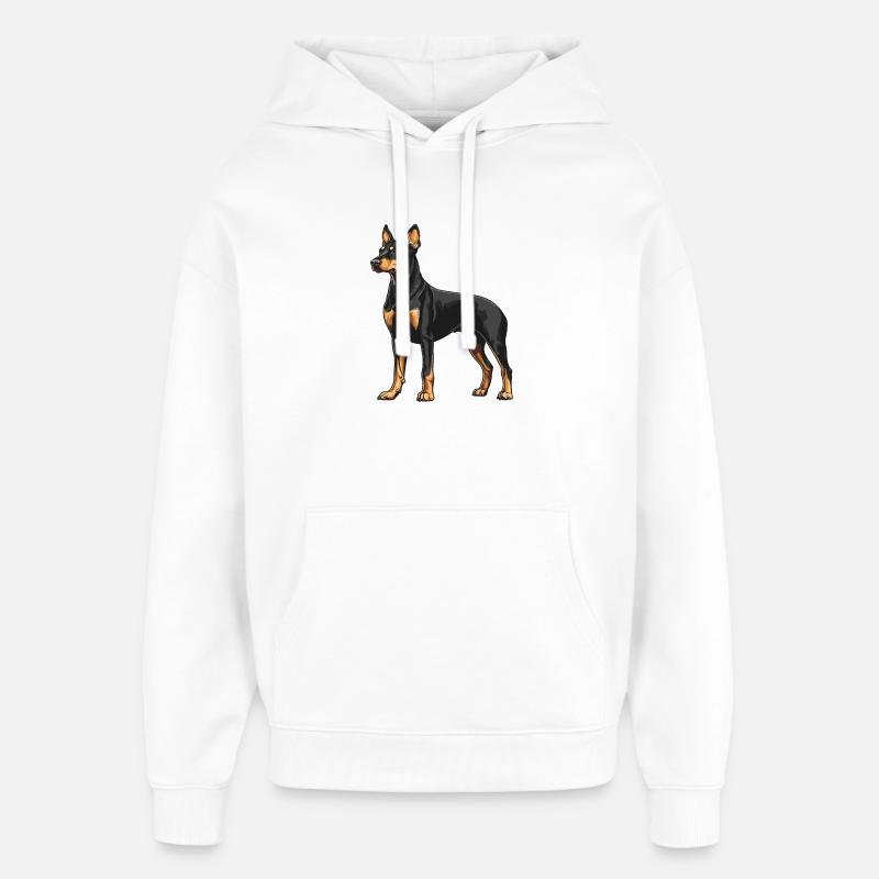 Doberman - Sweat à capuche unisexe Stanley/Stella Oversized - blanc