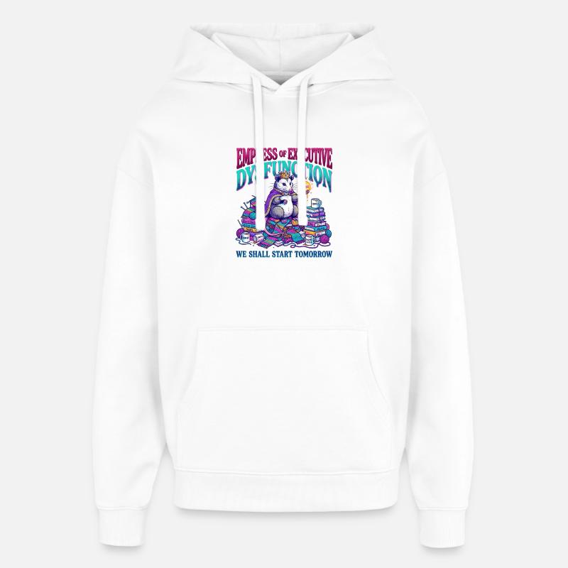 Dysfonctionnement exécutif du TDAH Opossum - Sweat à capuche unisexe Stanley/Stella Oversized - blanc