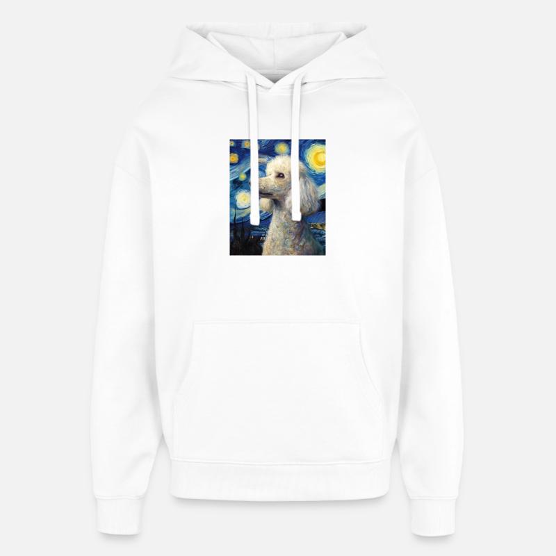 Caniche - Sweat à capuche unisexe Stanley/Stella Oversized - blanc