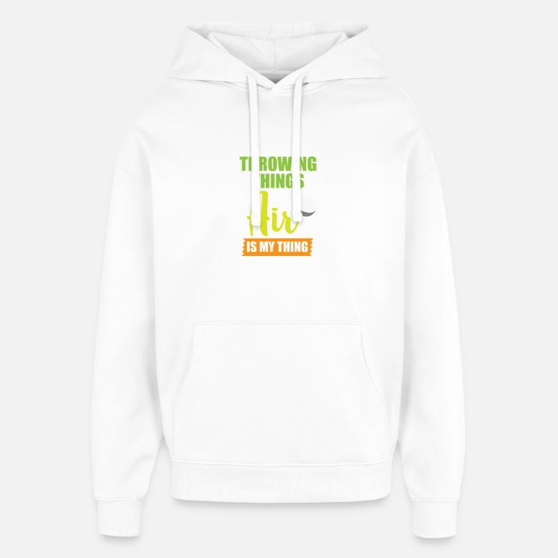 Diskuswurf Diskuswerfen Diskus diskuswerfer - Oversized Unisex Hoodie von Stanley/Stella - Weiß