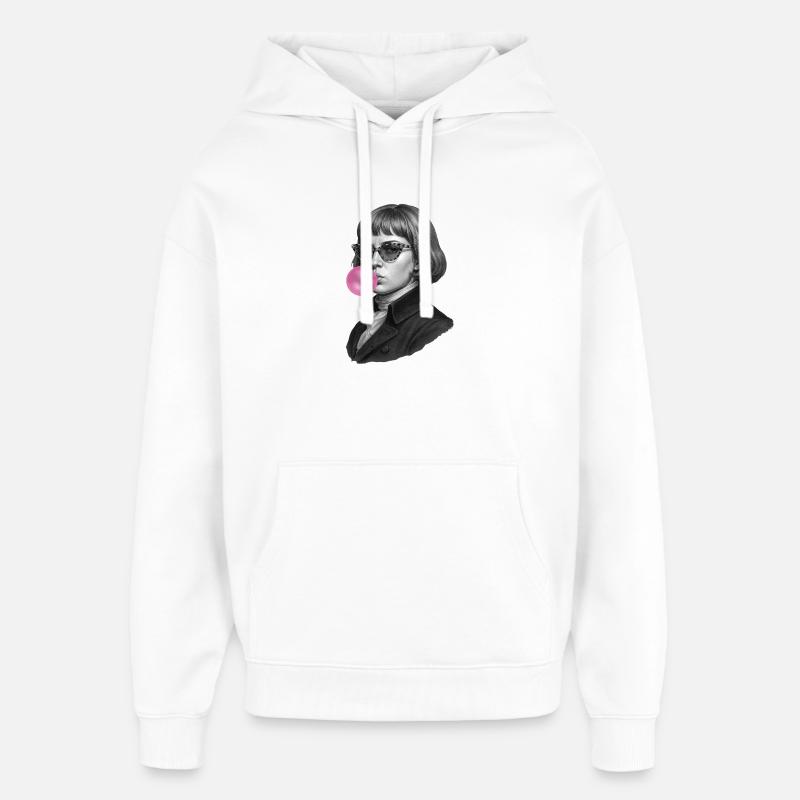 Chewing-gum Jeanne d’Arc - Sweat à capuche unisexe Stanley/Stella Oversized - blanc