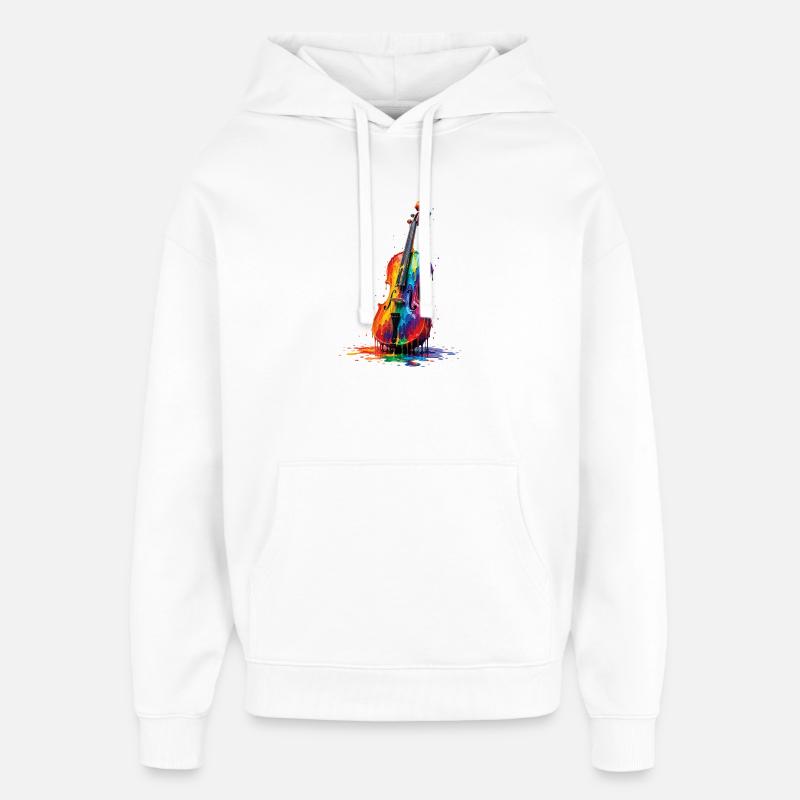 Bratsche mit tropfender Farbe - Oversized Unisex Hoodie von Stanley/Stella - Weiß