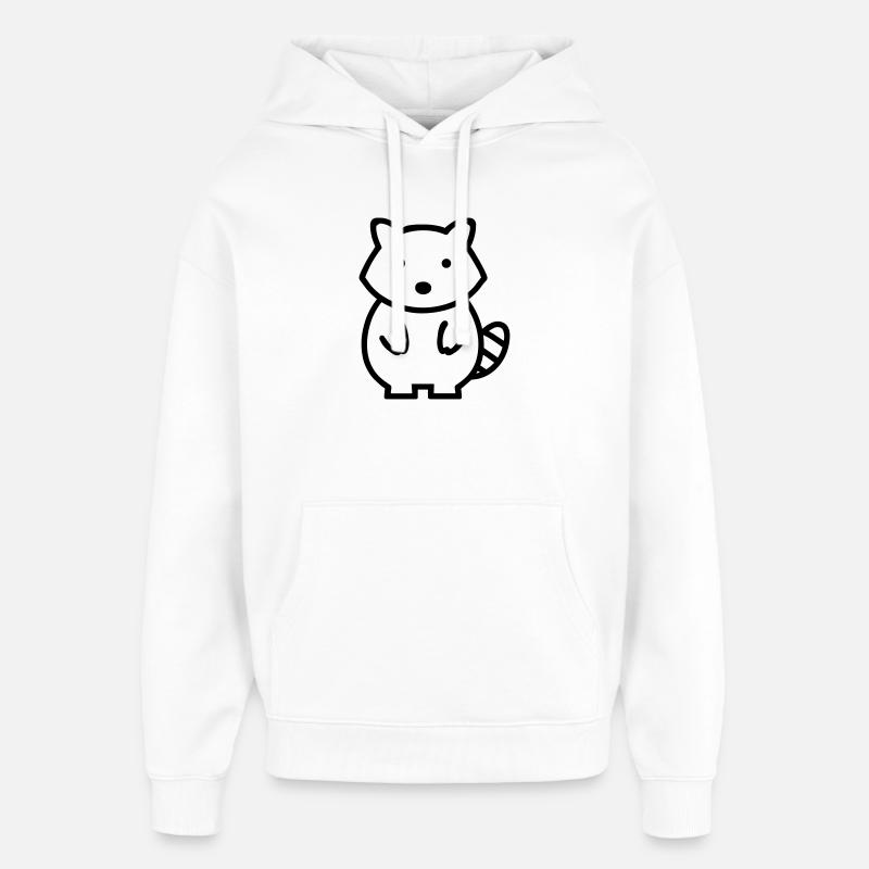 raton laveur - Sweat à capuche unisexe Stanley/Stella Oversized - blanc
