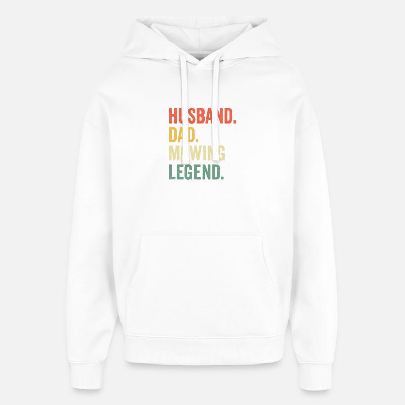 Légende du père de la tonte - Sweat à capuche unisexe Stanley/Stella Oversized - blanc