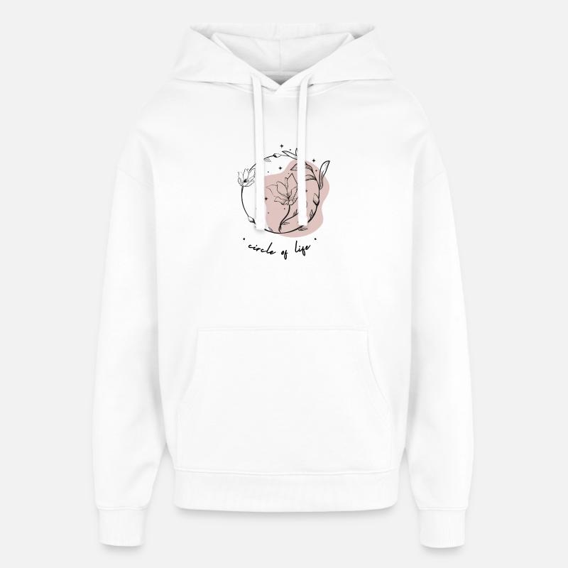 Cycles de vie - Sweat à capuche unisexe Stanley/Stella Oversized - blanc
