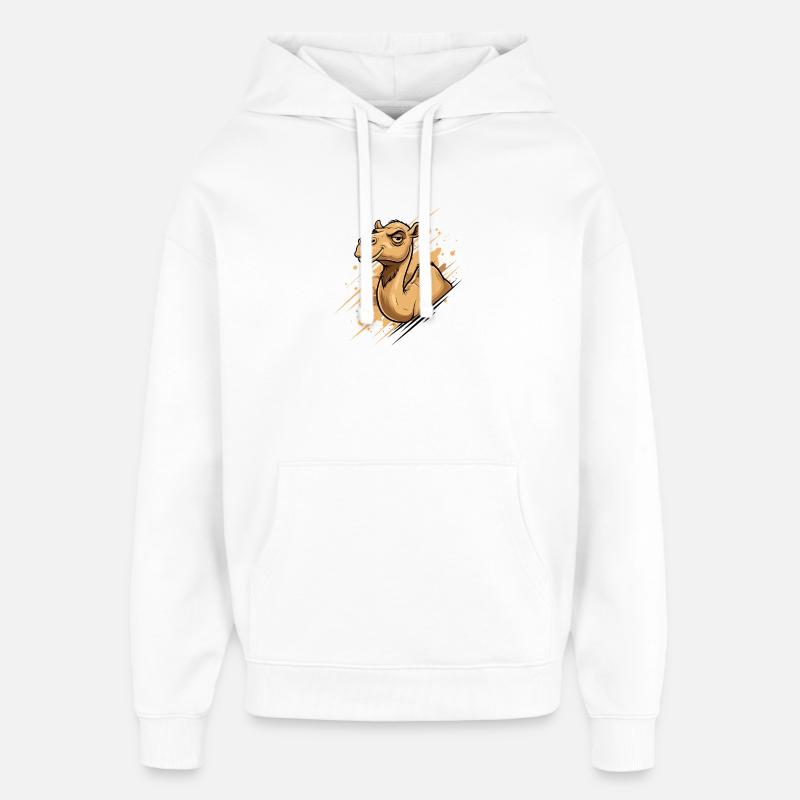 Kamel Karikatur Spritz-Splash - Oversized Unisex Hoodie von Stanley/Stella - Weiß