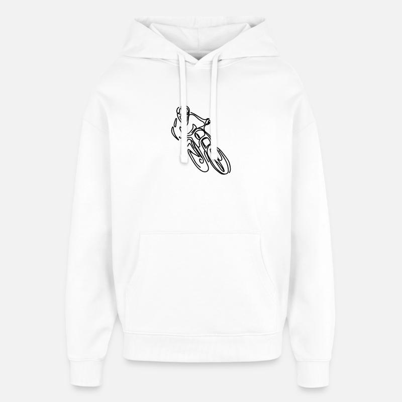 VTT Descente - Sweat à capuche unisexe Stanley/Stella Oversized - blanc