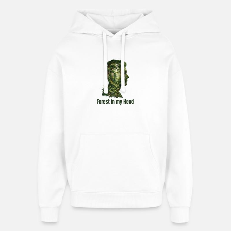 Forest Lover - Oversized Unisex Hoodie by Stanley/Stella - white