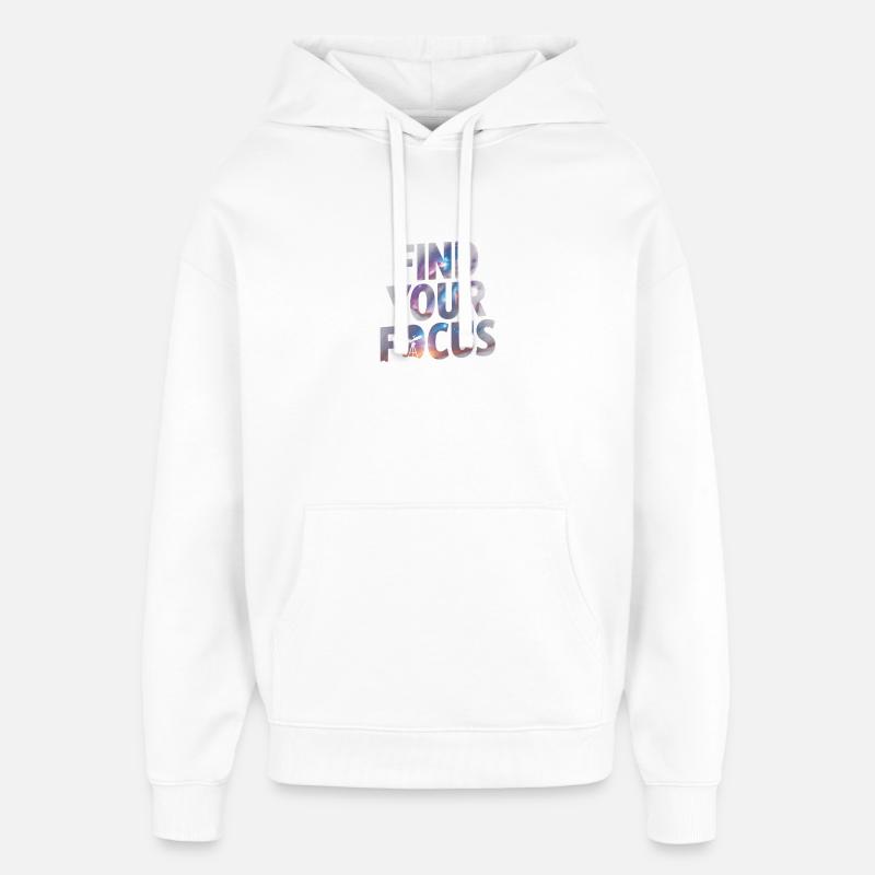 Trouvez votre attention dans les étoiles - Sweat à capuche unisexe Stanley/Stella Oversized - blanc