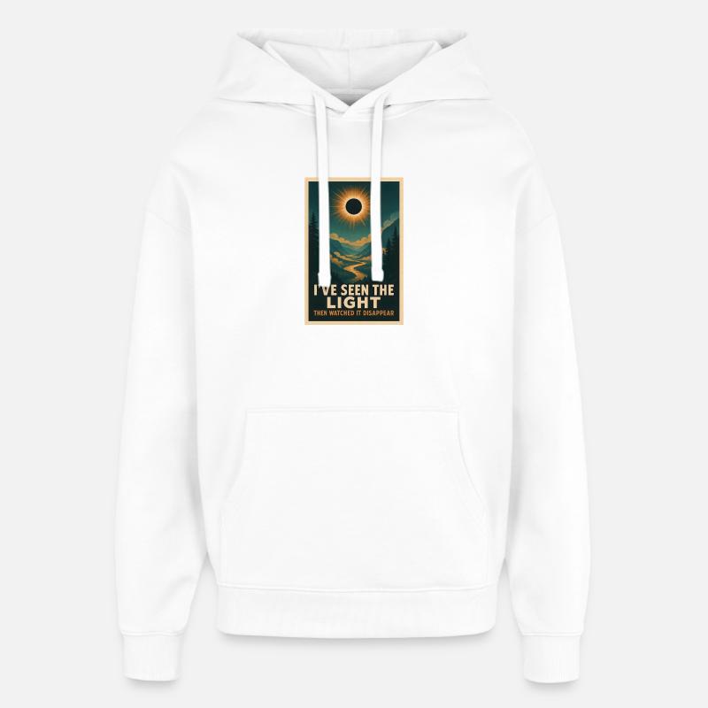 La lumière disparaît | Eclipse - Sweat à capuche unisexe Stanley/Stella Oversized - blanc