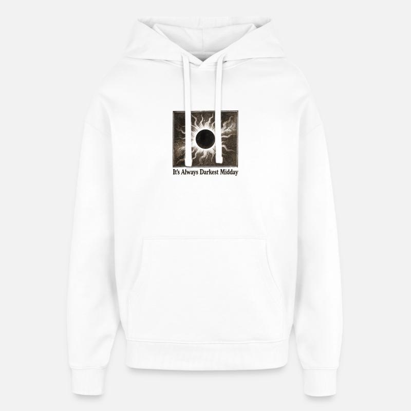 Darkest Noon | Solar eclipse - Oversized Unisex Hoodie by Stanley/Stella - white