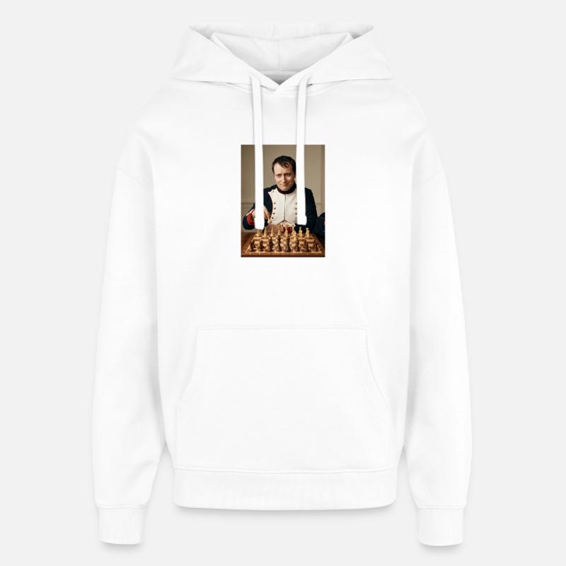 Napoléon joue aux échecs. - Sweat à capuche unisexe Stanley/Stella Oversized - blanc