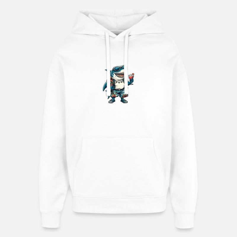 Hai Comic Sommer - Oversized Unisex Hoodie von Stanley/Stella - Weiß