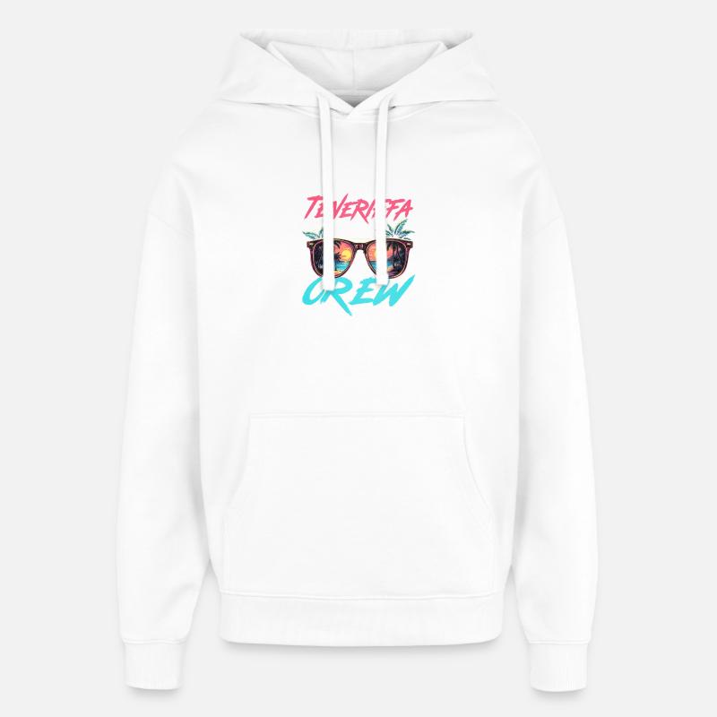 Tenerife Party Crew - Sweat à capuche unisexe Stanley/Stella Oversized - blanc