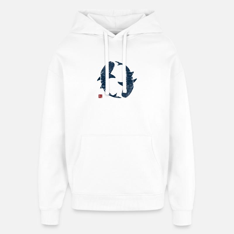 Cercle des requins-baleines - Sweat à capuche unisexe Stanley/Stella Oversized - blanc