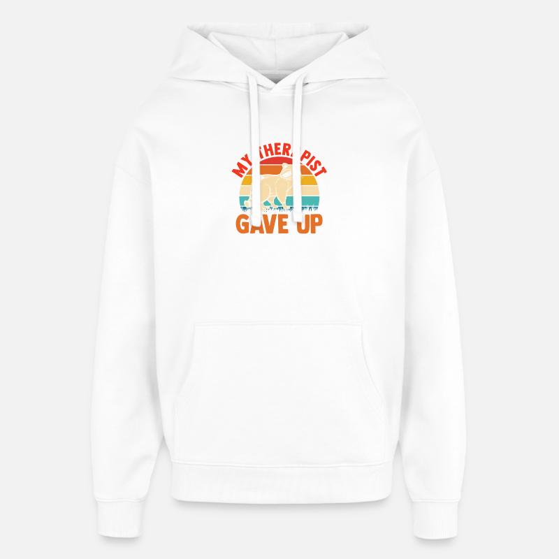 Panda Poubelle - Sweat à capuche unisexe Stanley/Stella Oversized - blanc