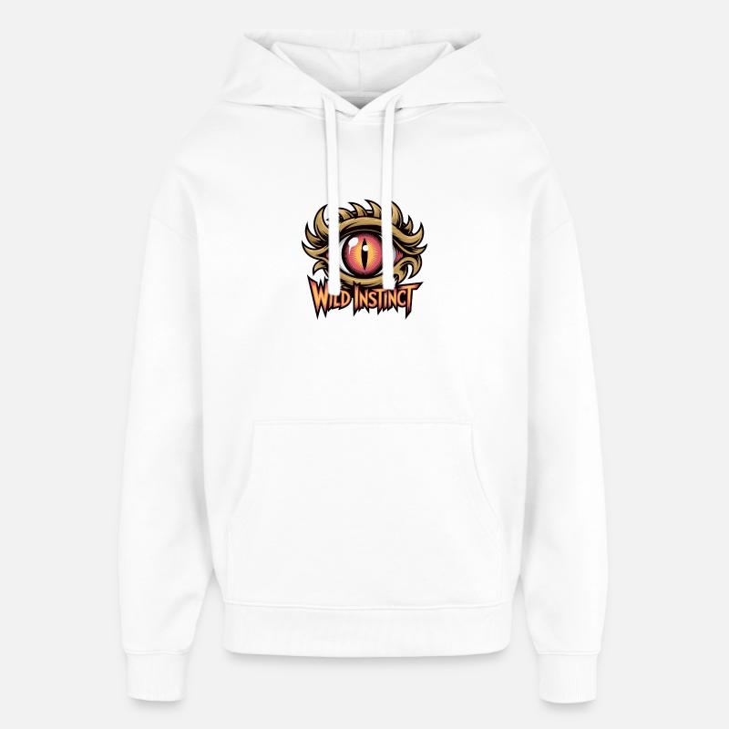 Œil Instinctif Sauvage - Sweat à capuche unisexe Stanley/Stella Oversized - blanc