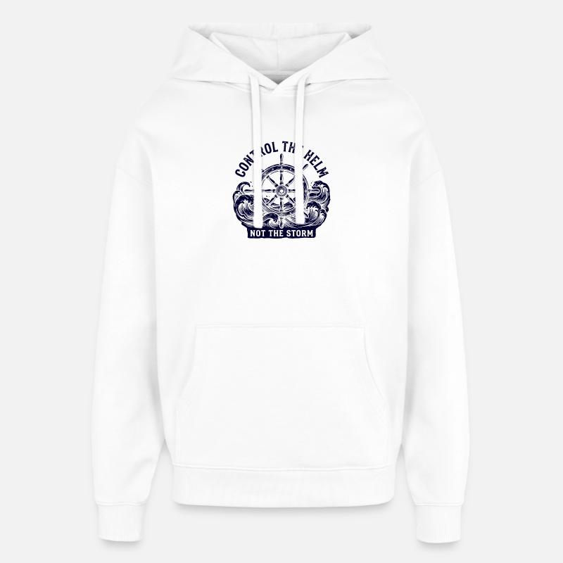 Kontrolliere den Helm - Oversized Unisex Hoodie von Stanley/Stella - Weiß