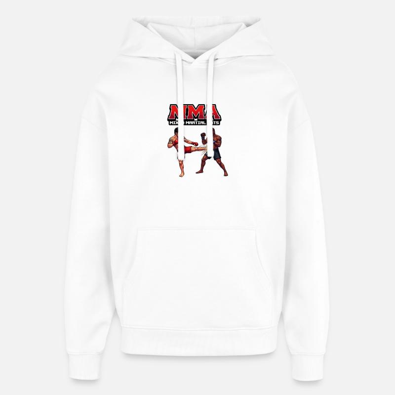 MMA Kampfduell Pixel Stil - Oversized Unisex Hoodie von Stanley/Stella - Weiß