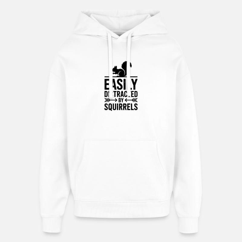 Eichhörnchen Sprüche Lustig Eichhörnchen Geschenk - Oversized Unisex Hoodie von Stanley/Stella - Weiß