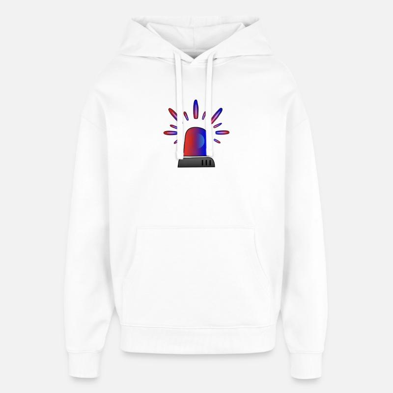 Dégradé Bleu-Rouge Sirène - Sweat à capuche unisexe Stanley/Stella Oversized - blanc