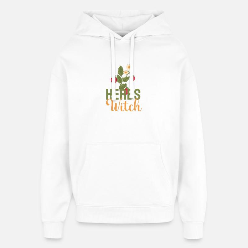Herbes Sorcière Florale - Sweat à capuche unisexe Stanley/Stella Oversized - blanc