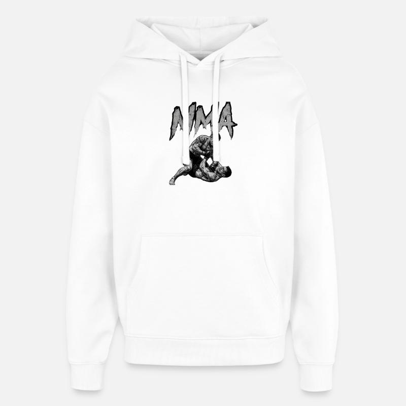 MMA Grappling - Sweat à capuche unisexe Stanley/Stella Oversized - blanc