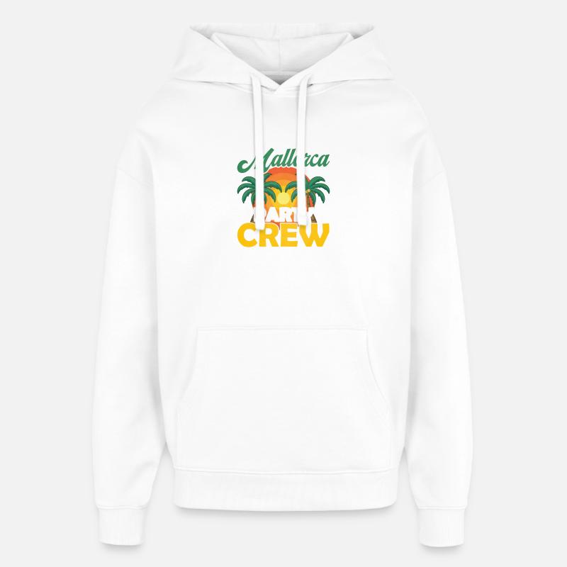 Mallorca Party Crew - Sweat à capuche unisexe Stanley/Stella Oversized - blanc