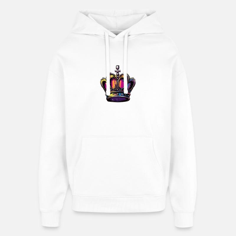 Couronne - Sweat à capuche unisexe Stanley/Stella Oversized - blanc