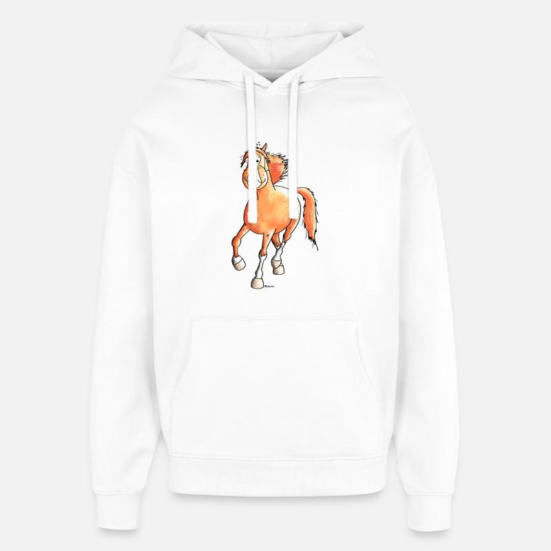 Cheval douce - Sweat à capuche unisexe Stanley/Stella Oversized - blanc