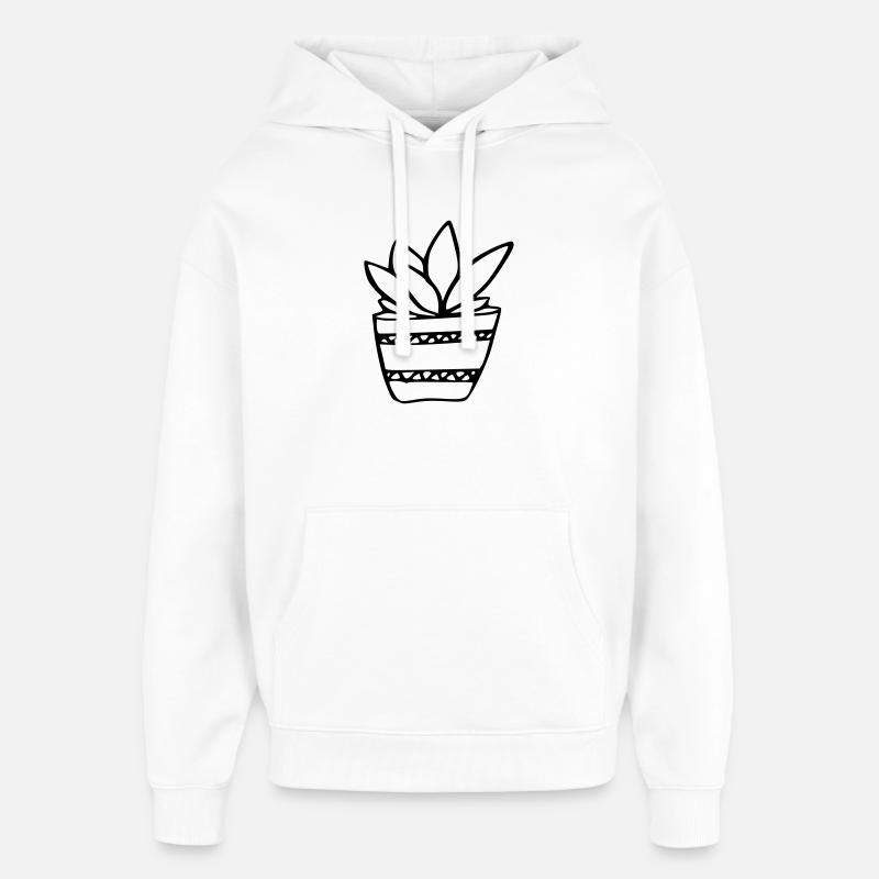 Plante - Sweat à capuche unisexe Stanley/Stella Oversized - blanc